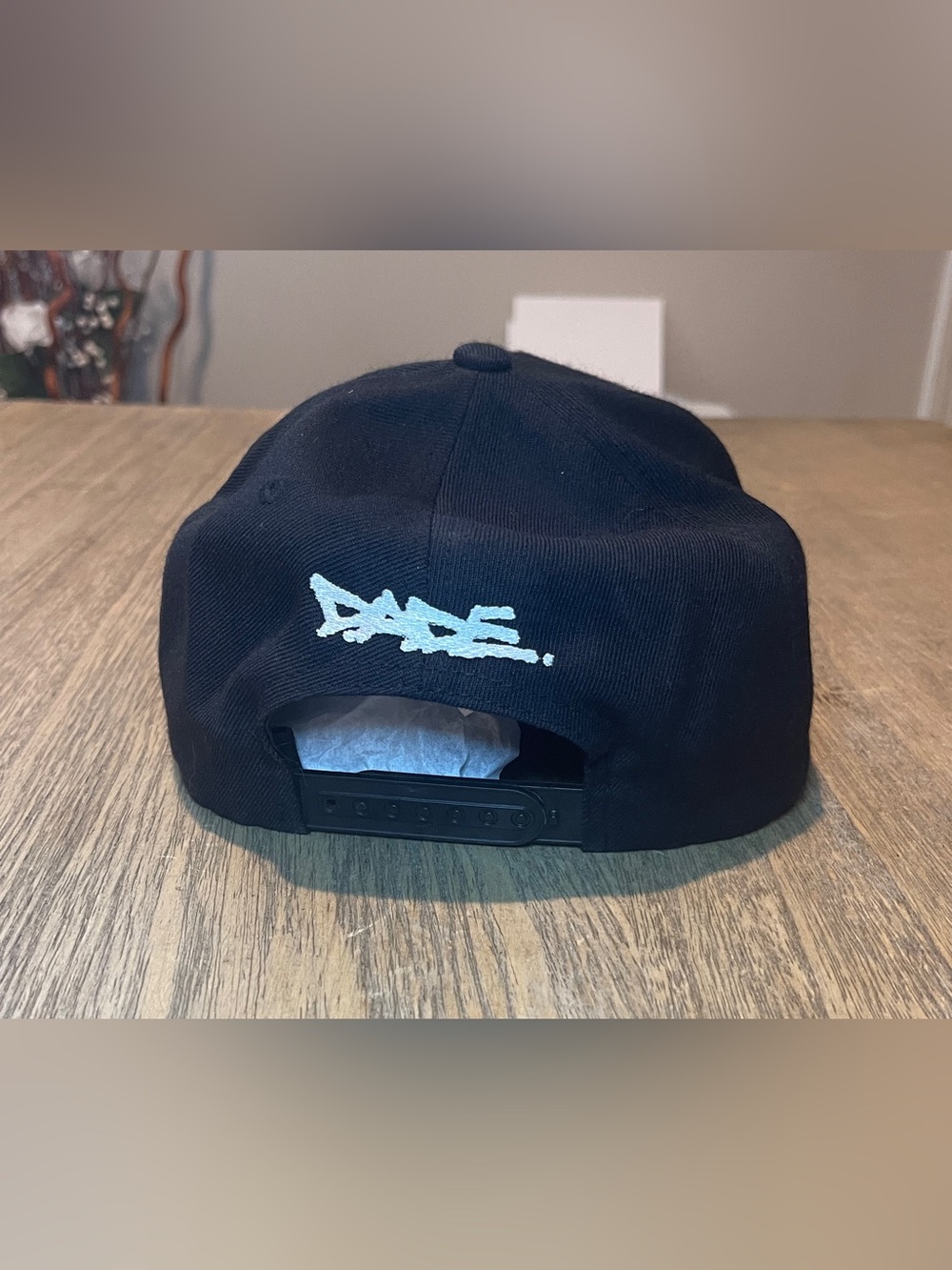‘Luke Records’ Fitted Black Baseball Cap with Blue & Yellow Embroidered Logo - Picture 5 of 8